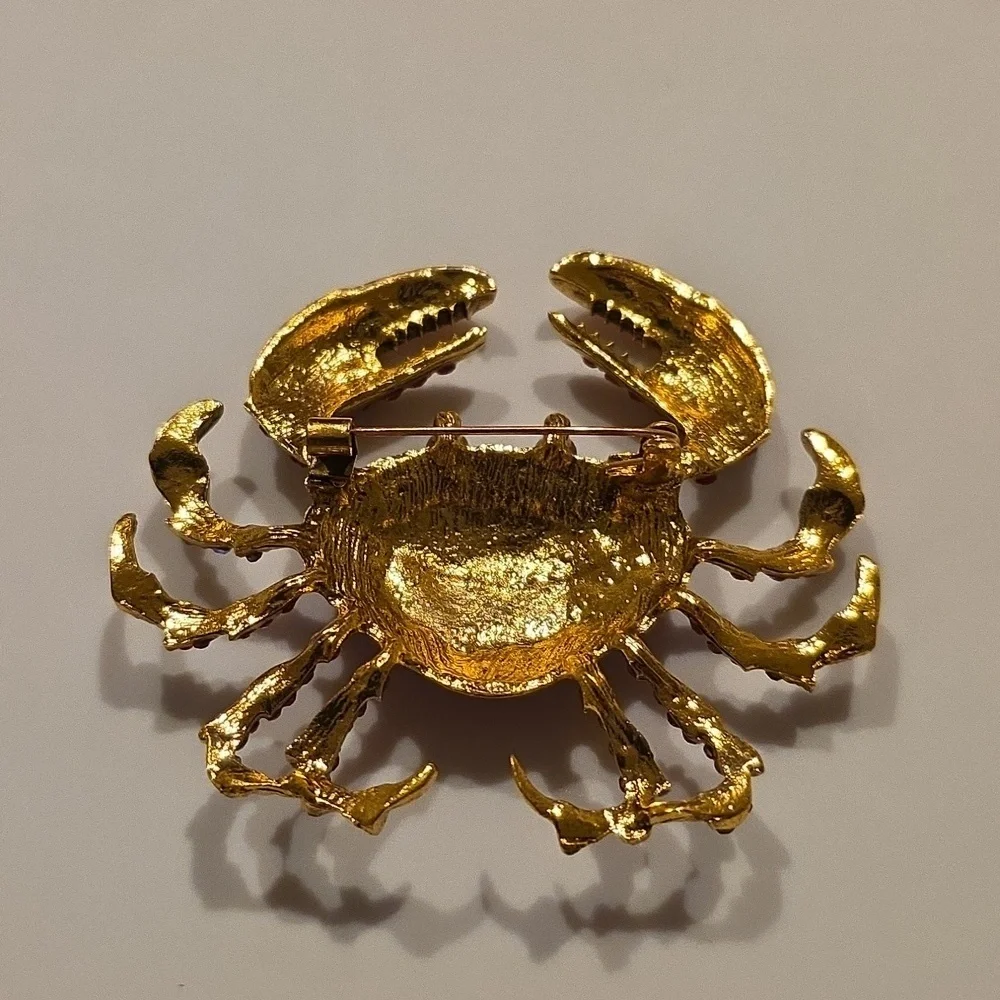 Crab Chic Statement Brooch Sweater Jacket Bag Hat Scarf Pin | NWOT